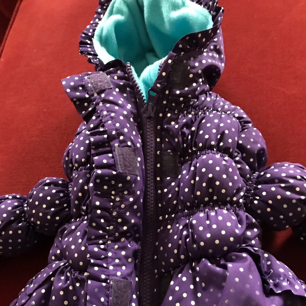 New girl purple two piece snow suit NWOT